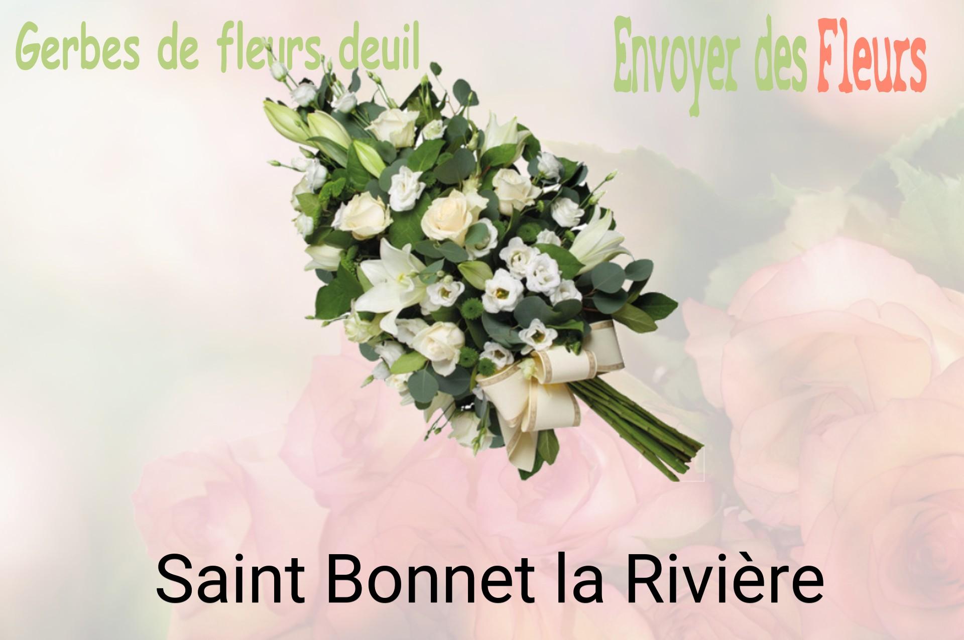 Gerbe de fleurs de deuil livrée à Saint-Bonnet-la-Rivière